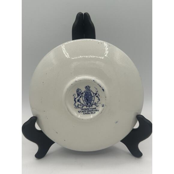 Staffordshire Victoria Flow Blue Rose Ironstone Small Plate 6.5” - Picture 6 of 7